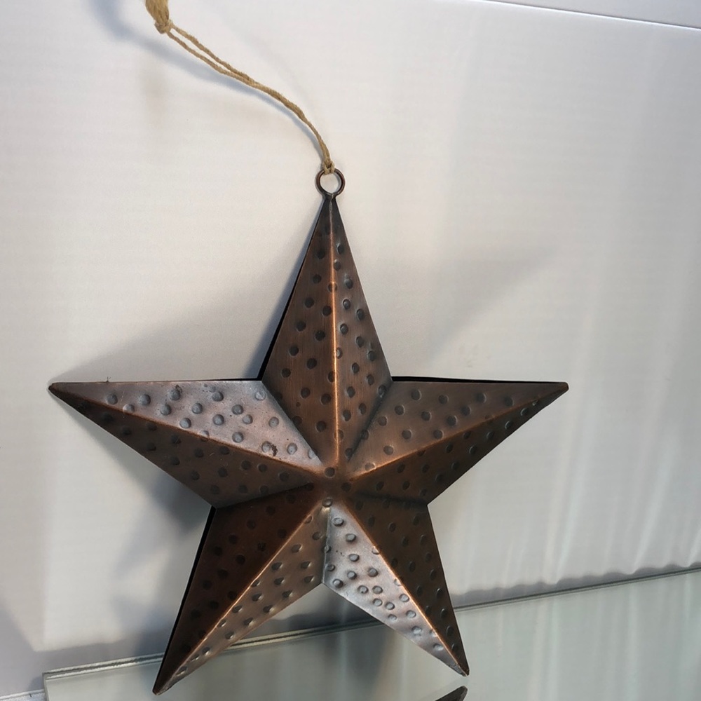 Copper color western star decoration 8” x 9”